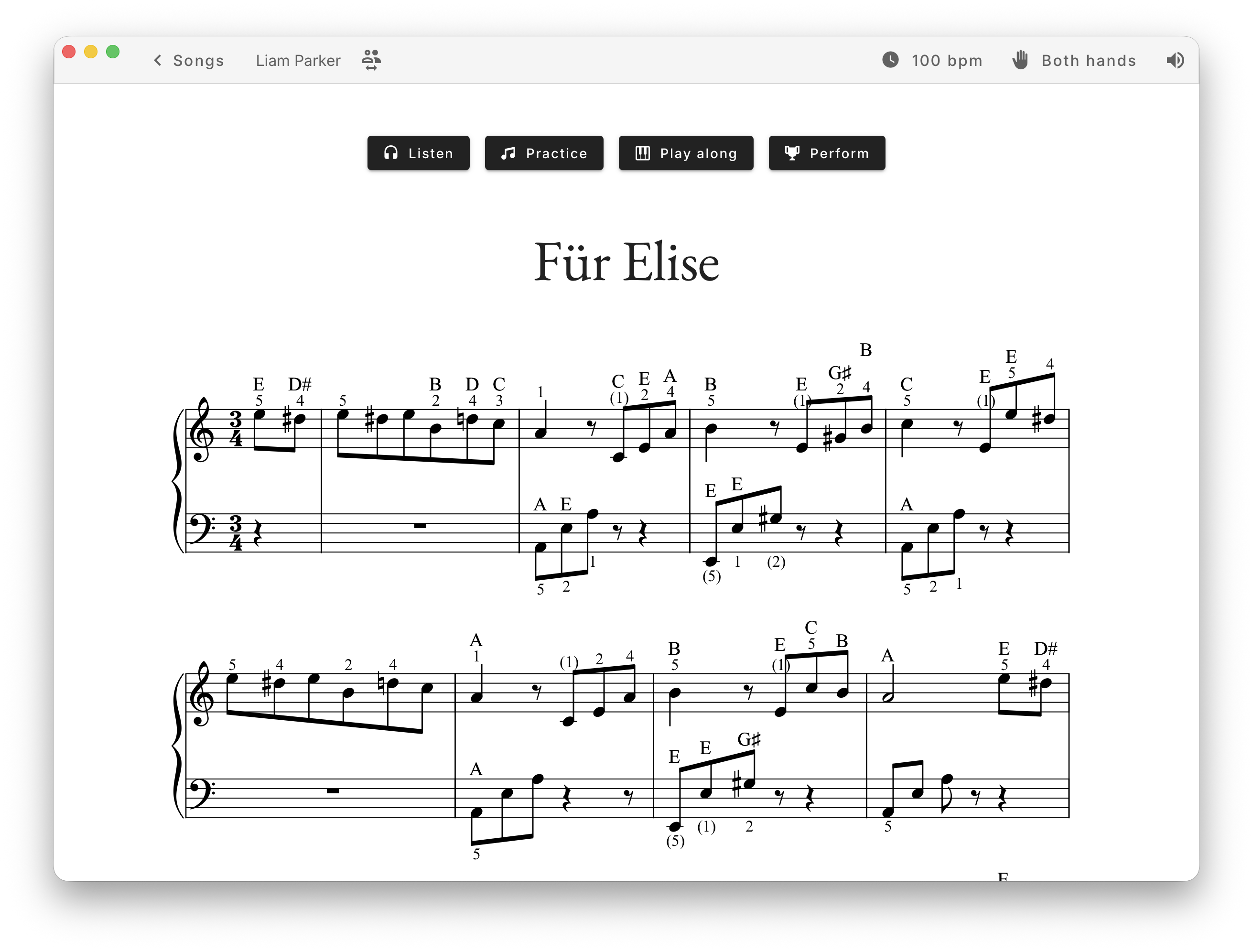 Mezetude interactive piano learning interface